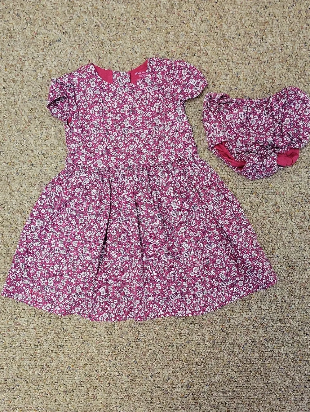 Ralph Lauren Coral Floral Infant Dress Sz 12 months Old Money Summer